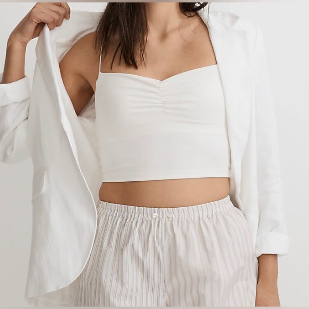 Madewell Flex Sweetheart Crop Tank Top NWT Size XXS